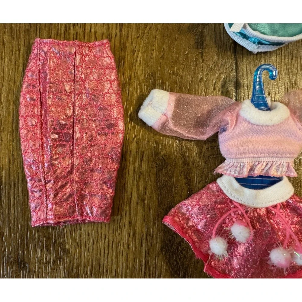 Lol Surprise OMG Doll Larose La Rose Pink Skirt Top Outfit Uptown BB Jacket Lot‎
